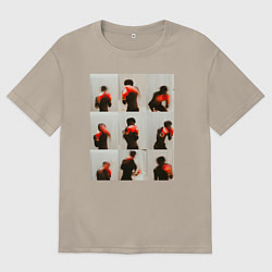 Футболка оверсайз мужская Боксер фотографии, цвет: миндальный