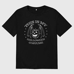 Мужская футболка оверсайз Это мой хэлоуин костюм с тыквой с крыльями