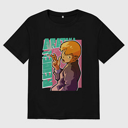 Футболка оверсайз мужская Моб психо 100 Arataka Reigen, цвет: черный