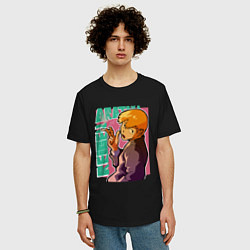 Футболка оверсайз мужская Моб психо 100 Arataka Reigen, цвет: черный — фото 2