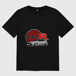 Футболка оверсайз мужская Honda Civic Type R, цвет: черный