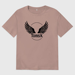 Мужская футболка оверсайз Крылья Томска