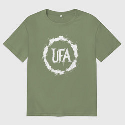 Мужская футболка оверсайз Уфа в круге граффити