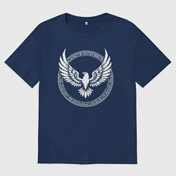 Мужская футболка оверсайз Орел стилизованый круг