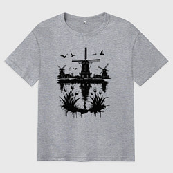 Мужская футболка оверсайз Голландская идиллия