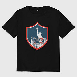 Футболка оверсайз мужская United States, цвет: черный