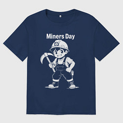 Мужская футболка оверсайз День шахтера аниме