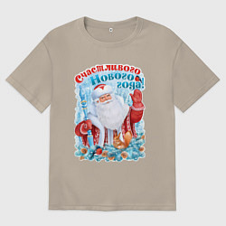 Мужская футболка оверсайз Счастливого Нового года