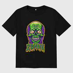 Футболка оверсайз мужская Evil zombie, цвет: черный