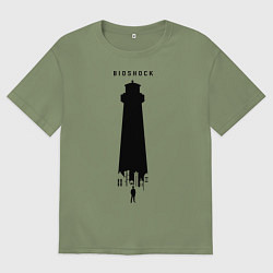 Мужская футболка оверсайз Биошок маяк