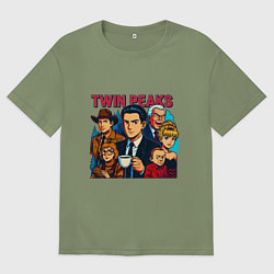 Мужская футболка оверсайз Twin Peaks Multi