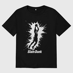 Футболка оверсайз мужская Динамика слэм-данк, цвет: черный