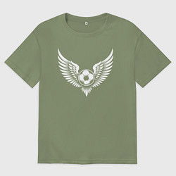 Футболка оверсайз мужская Футбольный взлёт, цвет: авокадо