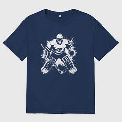 Мужская футболка оверсайз Хоккейный вратарь граффити