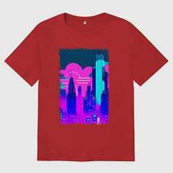 Футболка оверсайз мужская Будущее близко, цвет: красный