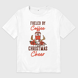 Футболка оверсайз мужская Новогоднее настроение, цвет: белый