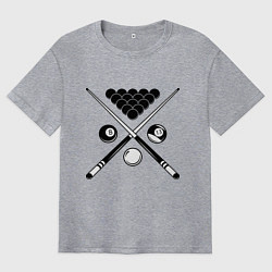 Мужская футболка оверсайз Бильярд (пул)