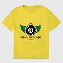 Футболка оверсайз мужская Billiards (8 ball league), цвет: желтый
