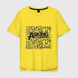 Футболка оверсайз мужская Asking Alexandria: Words, цвет: желтый