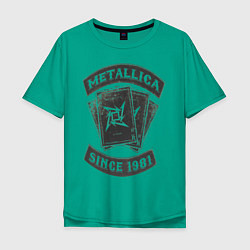 Футболка оверсайз мужская Metallica: since 1981 цвета зеленый — фото 1