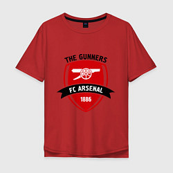 Футболка оверсайз мужская FC Arsenal: The Gunners, цвет: красный