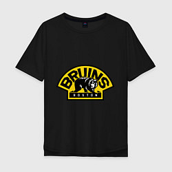 Футболка оверсайз мужская HC Boston Bruins Label, цвет: черный