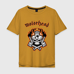 Футболка оверсайз мужская Motorhead, цвет: горчичный