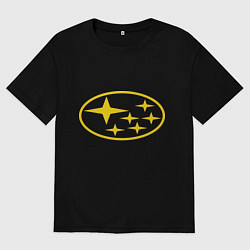 Мужская футболка оверсайз Subaru Logo