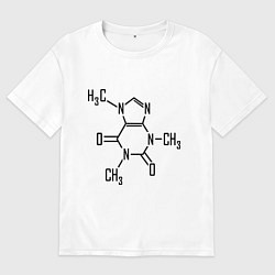 Мужская футболка оверсайз Кофеин формула