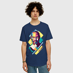 Футболка оверсайз мужская Steve Jobs Art, цвет: тёмно-синий — фото 2