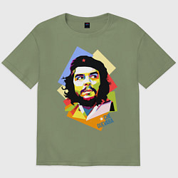 Футболка оверсайз мужская Che Guevara Art, цвет: авокадо