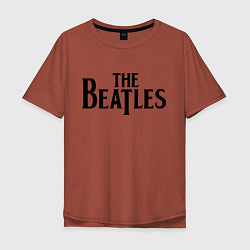 Футболка оверсайз мужская The Beatles, цвет: кирпичный