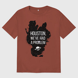 Мужская футболка оверсайз Хьюстон, у нас проблемы