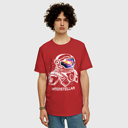 Футболка оверсайз мужская Interstellar Spaceman, цвет: красный — фото 2