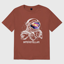 Футболка оверсайз мужская Interstellar Spaceman, цвет: кирпичный
