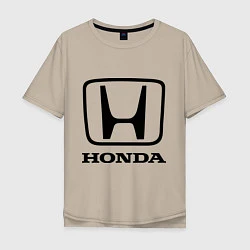 Футболка оверсайз мужская Honda logo, цвет: миндальный