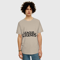 Футболка оверсайз мужская League of legends, цвет: миндальный — фото 2