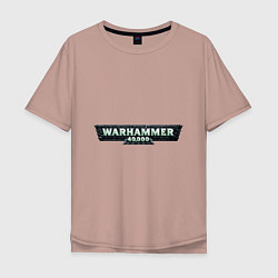 Футболка оверсайз мужская Warhammer 40 000, цвет: пыльно-розовый