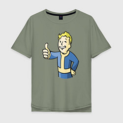 Футболка оверсайз мужская Fallout vault boy, цвет: авокадо