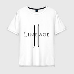 Футболка оверсайз мужская Lineage logo, цвет: белый