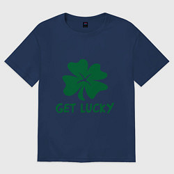 Футболка оверсайз мужская Get lucky, цвет: тёмно-синий