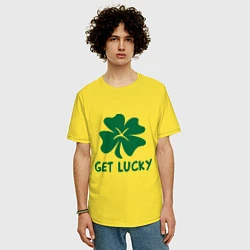 Футболка оверсайз мужская Get lucky, цвет: желтый — фото 2