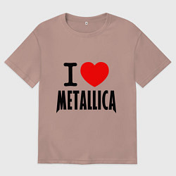 Мужская футболка оверсайз I love Metallica