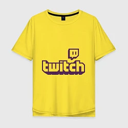 Футболка оверсайз мужская Twitch Logo, цвет: желтый