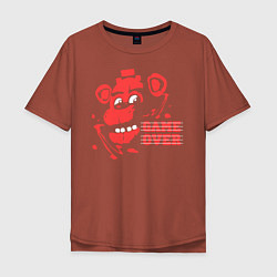 Футболка оверсайз мужская Freddy Game Over, цвет: кирпичный