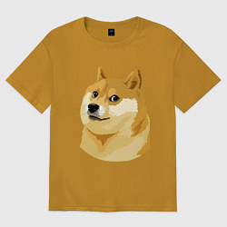 Футболка оверсайз мужская Doge, цвет: горчичный