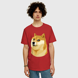 Футболка оверсайз мужская Doge, цвет: красный — фото 2