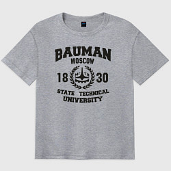 Футболка оверсайз мужская BAUMAN University, цвет: меланж