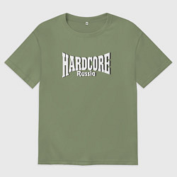 Мужская футболка оверсайз Hardcore Russia