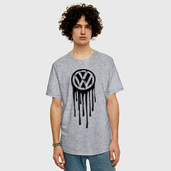 Футболка оверсайз мужская Volkswagen, цвет: меланж — фото 2